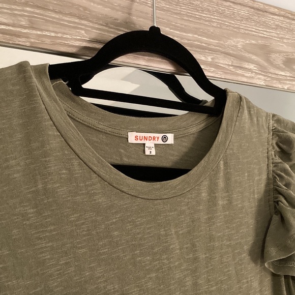 Anthropologie/ Sundry ruffled tank midi dress - Picture 7 of 14